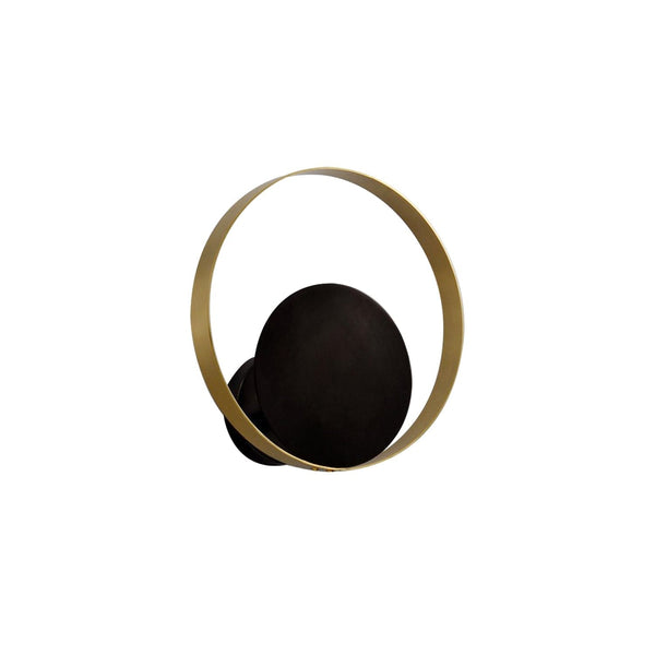 Metavaya Wall lamp Dia 26cm / Black & Brass Circle Wall Lamp 323232417584 M2022100503-1 Best Circle Wall Lamp Online