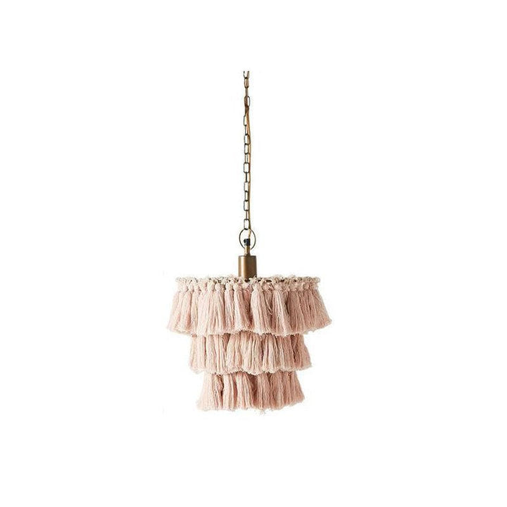 Metavaya Chandelier Dia 30cm X H 30cm / Pink Fela Tassel Chandeliers 822706697939 M2022091501-2