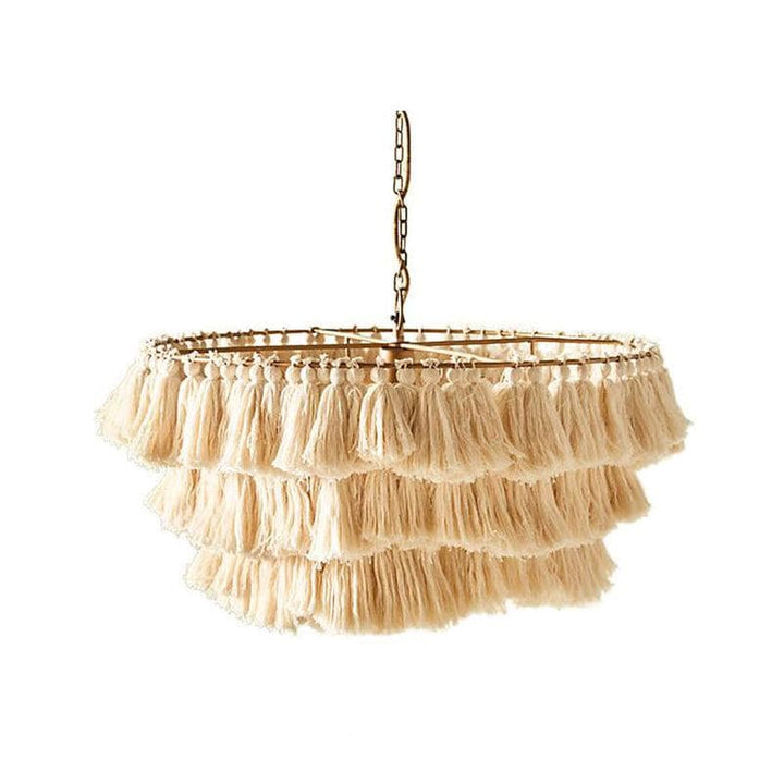 Metavaya Chandelier Dia 51cm X H 35cm / White Fela Tassel Chandeliers 822706697939 M2022091501-4