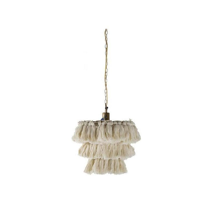 Metavaya Chandelier Dia 30cm X H 30cm / White Fela Tassel Chandeliers 822706697939 M2022091501-1