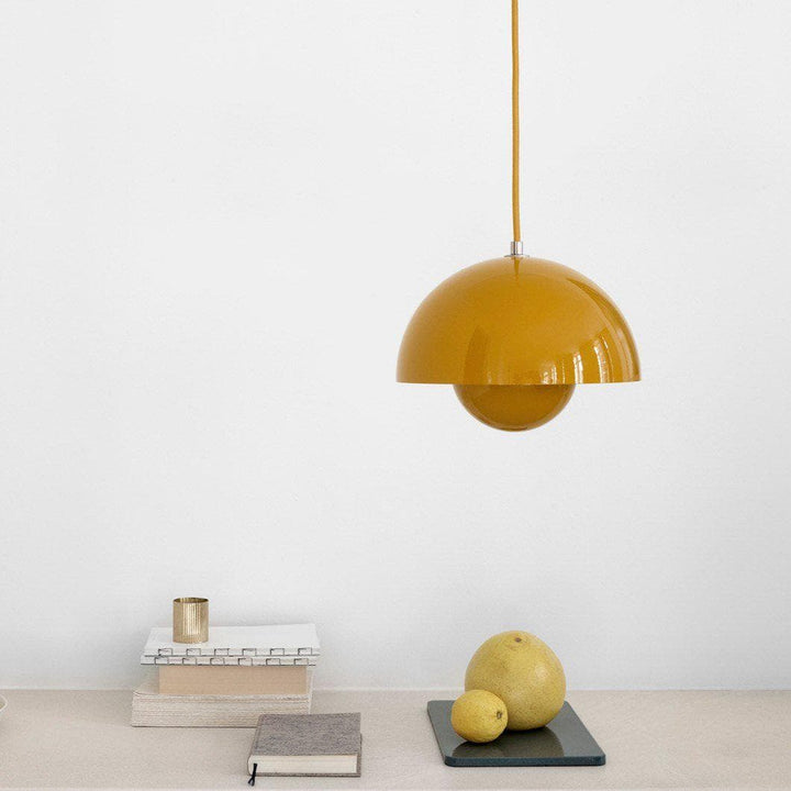 Metavaya Pendant light Dia 23cm x H 16cm / Yellow Semi-Circle Bedroom Pendant Light 323232418574 M2022080601-5 Buy Semi-Circle Bedroom Pendant Light Online