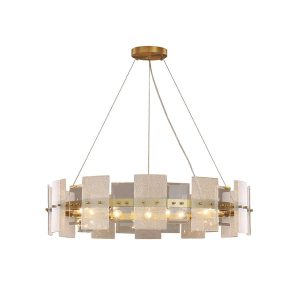 Metavaya Chandelier Frosted Glass Chandelier Lamp