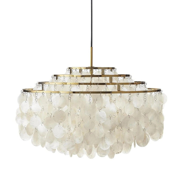 Metavaya Chandelier Dia 60cm x H 42cm / ∅ 23.6″ x H 16.5″ / Gold Shell Chandelier 323232416280 M2022091502-8