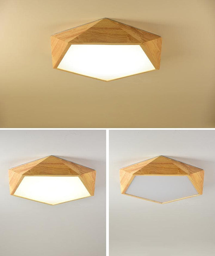 Metavaya Ceiling Lamp Geometric Wood Ceiling Light