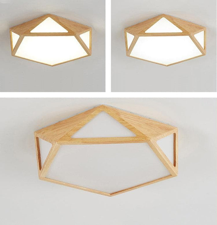 Metavaya Ceiling Lamp Geometric Wood Ceiling Light