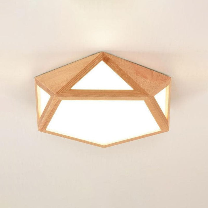 Metavaya Ceiling Lamp Geometric Wood Ceiling Light