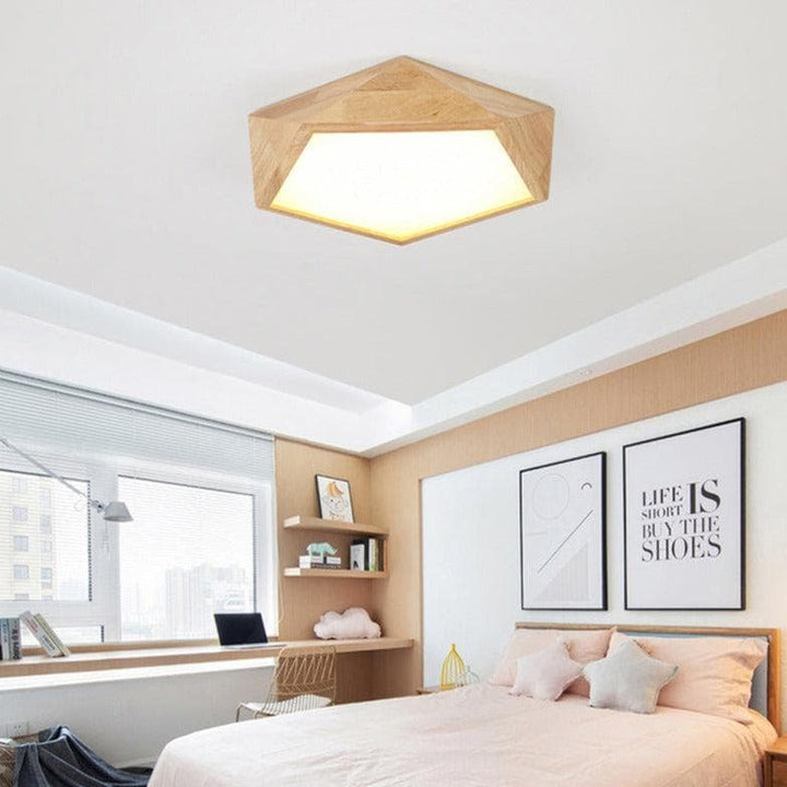 Metavaya Ceiling Lamp Geometric Wood Ceiling Light