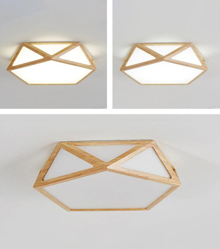 Metavaya Ceiling Lamp Geometric Wood Ceiling Light