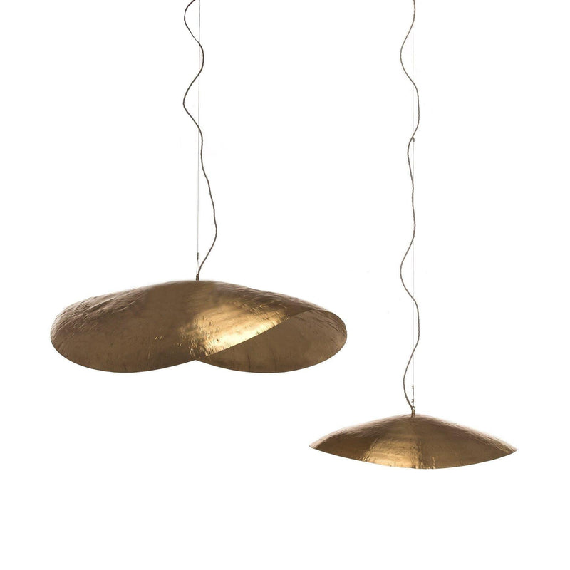 Modern gold pendant lights with textured finish, stylish illumination for contemporary spaces