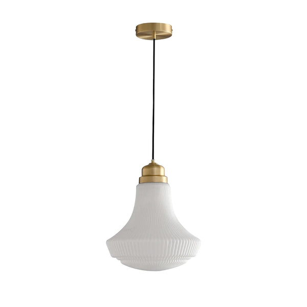 Metavaya Pendant light Dia 30cm x H 35cm / Brass & White glass Ingalls Pendant Light 360192146949 M2022102601-1  Ingalls Pendant Light Online For Sale Online