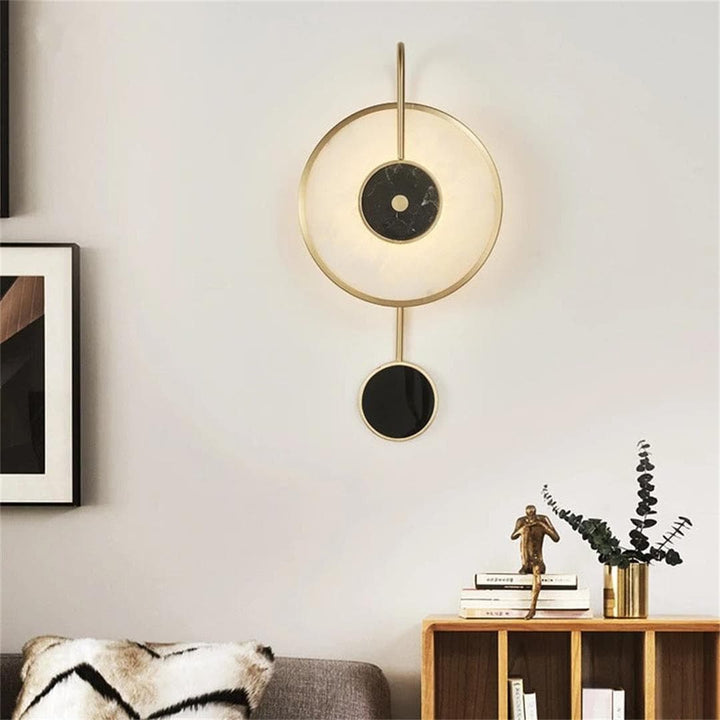 Metavaya Wall lamp Dia 25cm x H 50cm / Brass & Alabaster Kandy Wall Lamp 323232401316 M2022101006-1 Kandy Wall Lamp & Sconce for Sale in USA