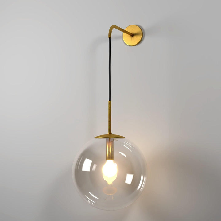 Metavaya Wall lamp Dia 15cm x H 50cm / Gold / Clear Languedoc Wall Lamp 323232417423 M2022100502-1