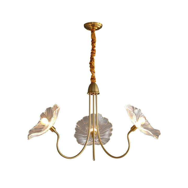 Metavaya Chandelier Lotus Leaf Glass Chandelier