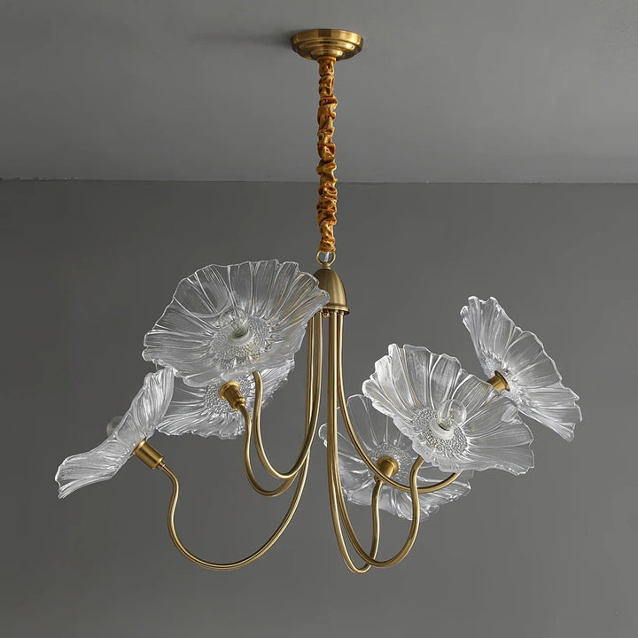 Metavaya Chandelier Lotus Leaf Glass Chandelier