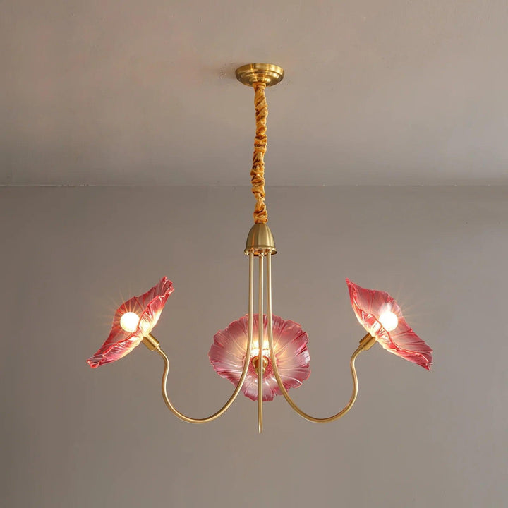 Metavaya Chandelier Lotus Leaf Glass Chandelier