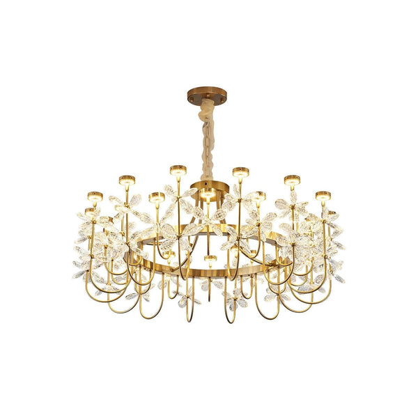 Metavaya Chandelier Olander Flower Crystal Chandelier