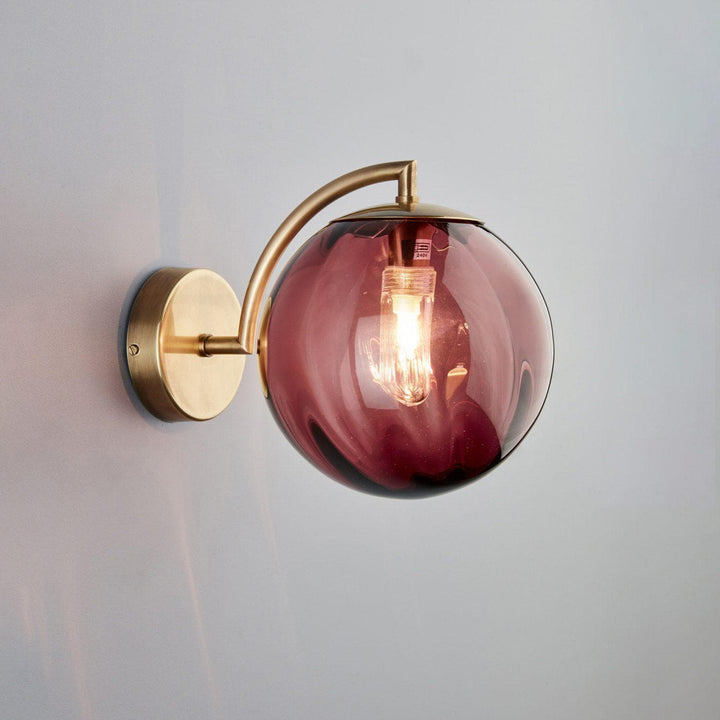 Metavaya Wall lamp Dia 15cm x H 17cm / Gold / Purple Paola Wall Light 323232417362 M2022100501-1 Paola Wall Light & Sconce for Sale in USA