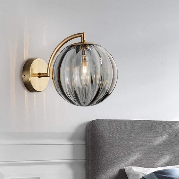 Metavaya Wall lamp Dia 15cm x H 17cm / Gold / Gray Paola Wall Light 323232417386 M2022100501-3 Paola Wall Light & Sconce for Sale in USA