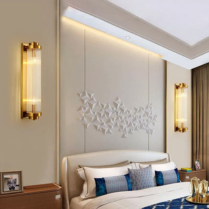 Metavaya Wall lamp Dia 12cm x H 60cm *2 / Gold Pillar Offset Sconce 323232401293 M2022101003-7