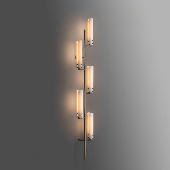 Metavaya Wall lamp Lron marble wall lamp Platiere Sconce in Solid Brass Shade for Sale