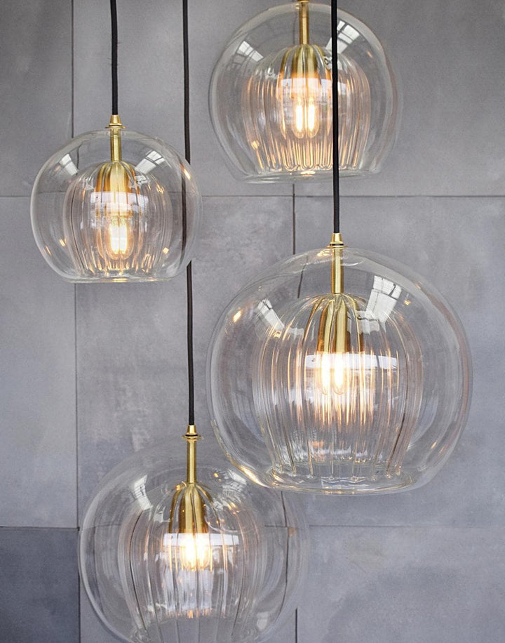 Metavaya Pendant light Pleated Crystal Pendant Light