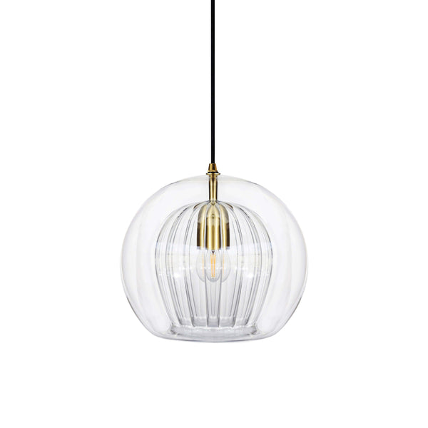 Metavaya Pendant light Dia 20cm / Clear Pleated Crystal Pendant Light 653733644630 D-202112300021-2