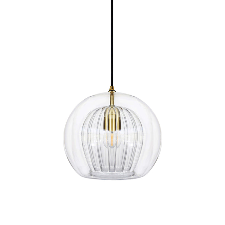 Metavaya Pendant light Dia 20cm / Clear Pleated Crystal Pendant Light 653733644630 D-202112300021-2