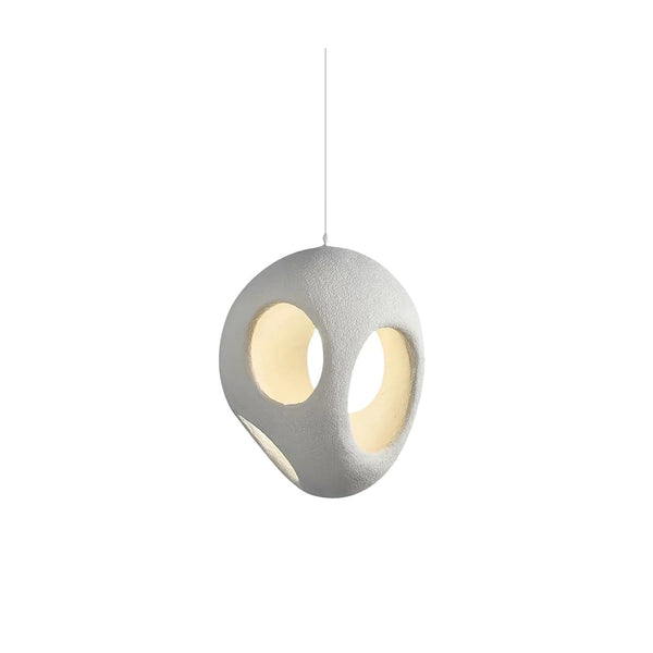 Metavaya Ceiling Lamp Dia 35cm X H 50cm / White Polystyrene Pendant Light 336019215402 M2023021003-1