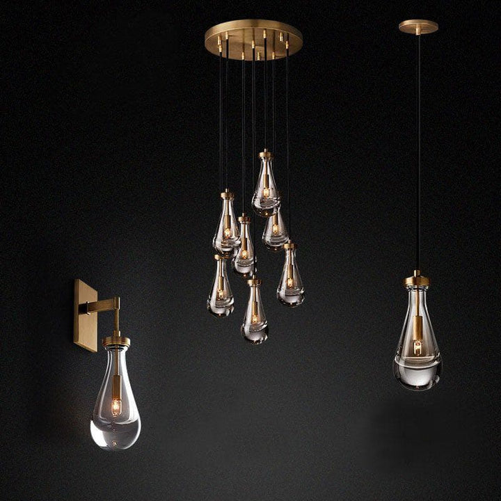 Metavaya Wall lamp Droplet Crystal Wall Light Iron Wall Sconces on Sale | Droplet Crystal Wall Light