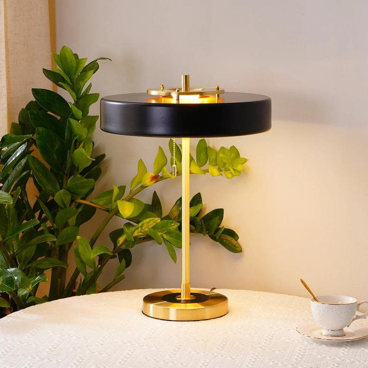 Metavaya Table lamp Dia 35cm x H 43cm / Gold+Black / US plug Revolve Table Lamp 360192148165 M2022111103-5 Revolve Table Lamp for Sale Online