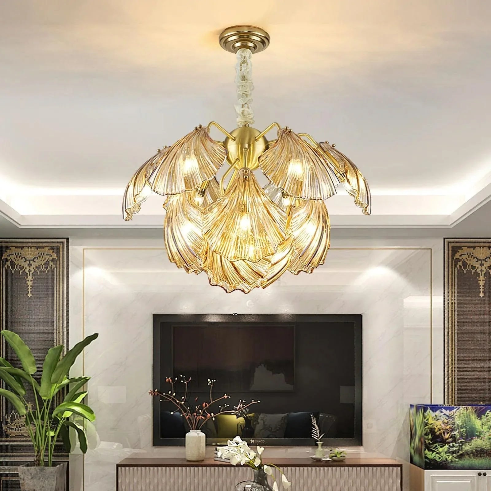 Ceiling Shell Ribbed Shell Ceiling light – Metavaya