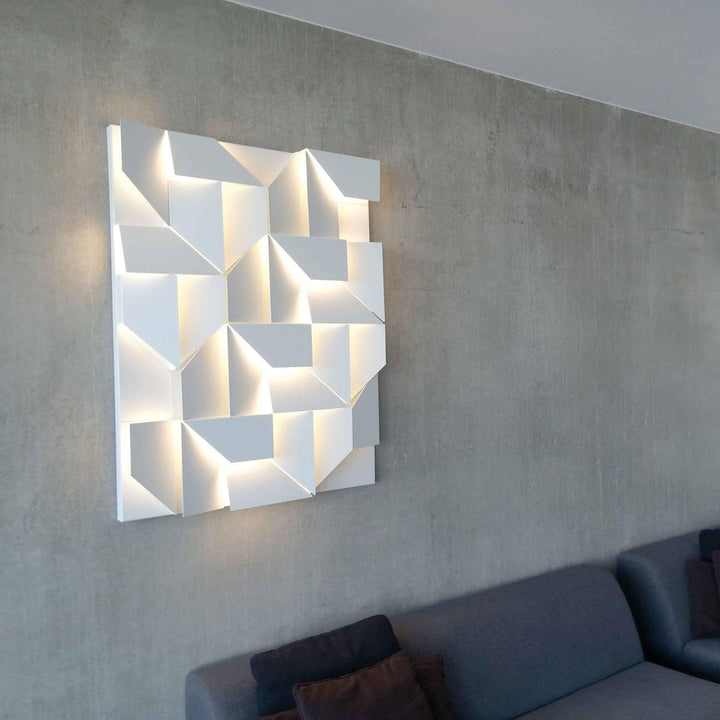 Metavaya Wall lamp L 60cm x W 60cm / White / Warm White Shadows Grand Sconce 822706697908 ML-550-7