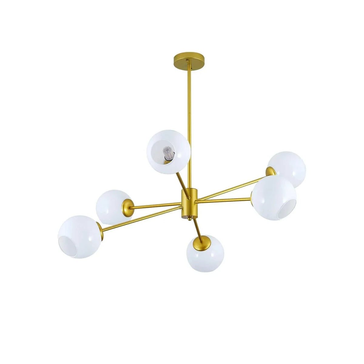 Metavaya Chandelier Staggered Glass 6-Light Chandelier Shop Staggered Glass 6 Light Chandeliers Online
