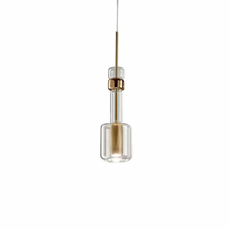 Metavaya Pendant light Dia 15.5cm x H 62cm / Copper+Clear / Warm White UNO Glass Pendant Lamp 653733644340 D-20211220009-1