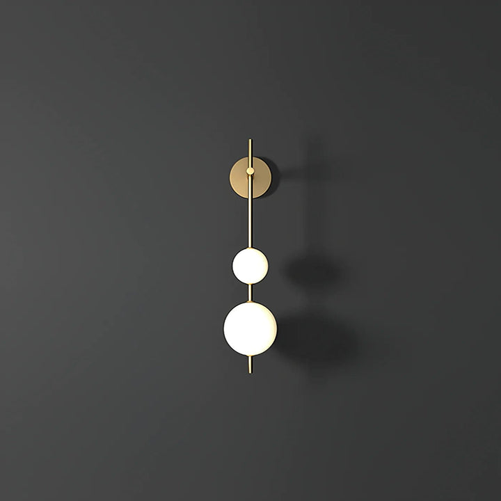 Metavaya Wall lamp Dia 15cm x H 65cm / Gold / Warm White Vertical Globe Sconce 122266101274 M2022092604-1