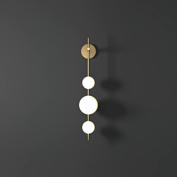 Metavaya Wall lamp Dia 15cm x H 85cm / Gold / Warm White Vertical Globe Sconce 122266101298 M2022092604-3