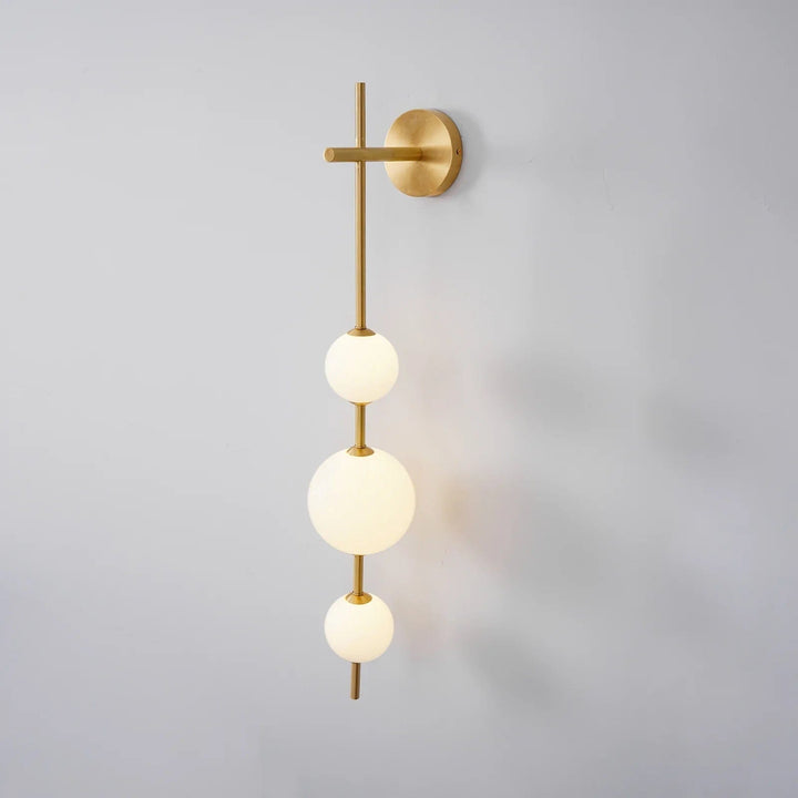 Metavaya Wall lamp Dia 15cm x H 85cm *2 / Gold / Warm White Vertical Globe Sconce 122266101335 M2022092604-7