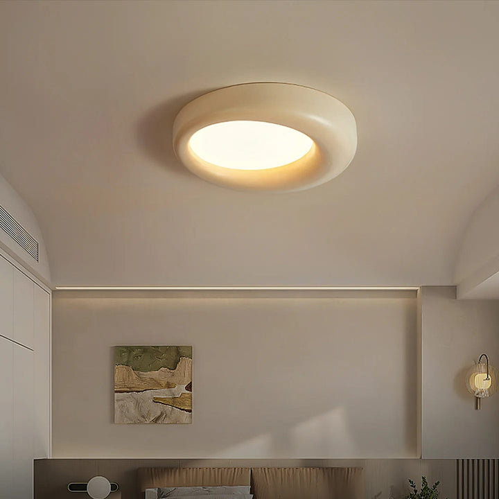 Metavaya Ceiling Lamp Dia 58cm X H 13cm / Beige / Warm White Zero Round Ceiling Lamp 662668874166 M2023032401-3