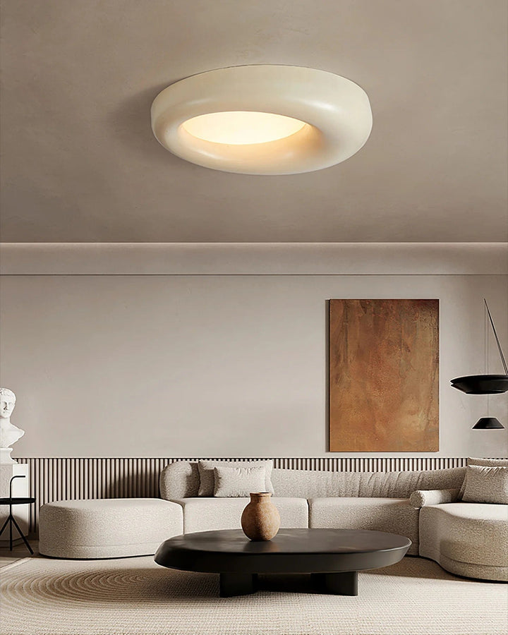 Metavaya Ceiling Lamp Dia 72cm X H 18cm / Beige / Warm White Zero Round Ceiling Lamp 662668874227 M2023032401-9